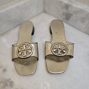 Tory Burch Gold Leather Sandals